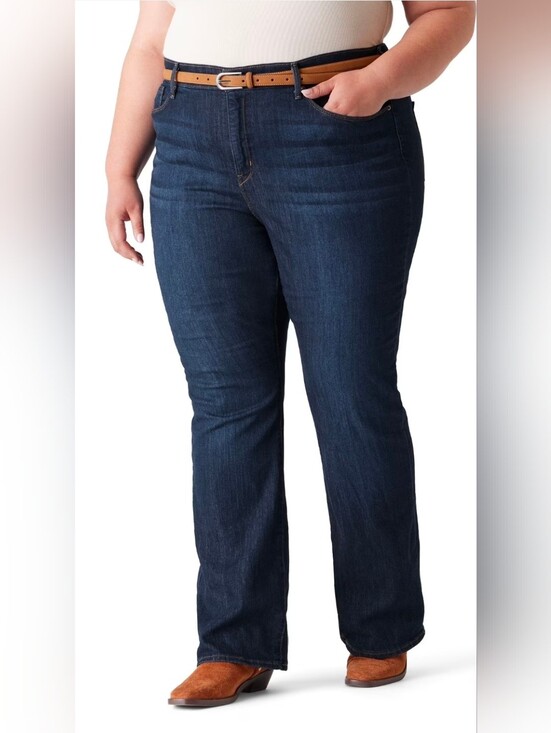 Levi Strauss Signature Denim - Levi Strauss Signature Women's Plus Mid Rise Slimming Bootcut Jeans 22 Short